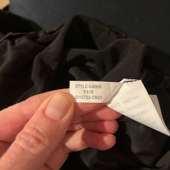 J.Crew Black Velvet Easy Pant 6T NWOT - Picture 4 of 5